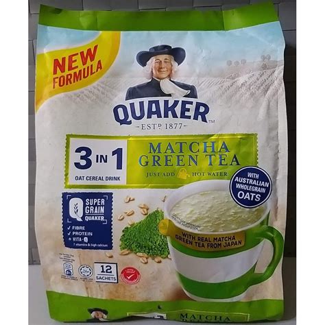 Quaker 3 In 1 Oats Cereal Drink Green Tea Matcha Mocha Vanilla