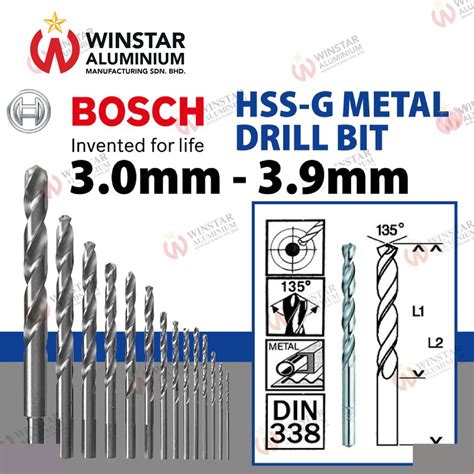 BOSCH HSS G Metal Drill Bit 3 00MM 3 90MM 1Pcs Shopee Malaysia