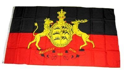 Flagge Fahne Württemberg Furchtlos Treu Hissflagge 90 x 150 cm eBay