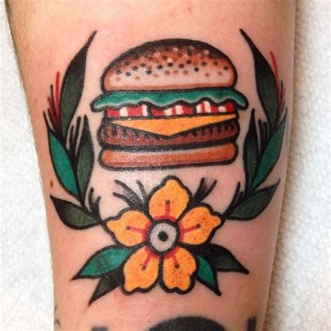 Hamberger Tattoo Beer Tattoos Food Tattoos Body Art Tattoos Sleeve