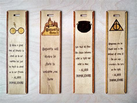 Harry Potter Bookmark – symbols and quotes Cauldron - Nat Craft