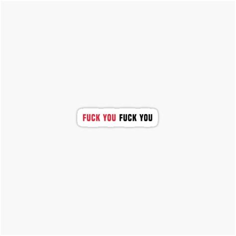 Fuck You Pinstripe Look Closely Sticker For Sale By Creative10shop