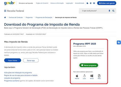 Como Baixar O Programa Irpf 2025 - Programa do Imposto de Renda 2025: saiba como fazer download e usar ...