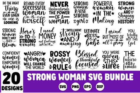 Strong Woman Svg Bundle Graphic By Designsquare · Creative Fabrica