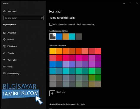 Windows Renk De I Tirme Ayarlar Bilgisayar Tamircisi