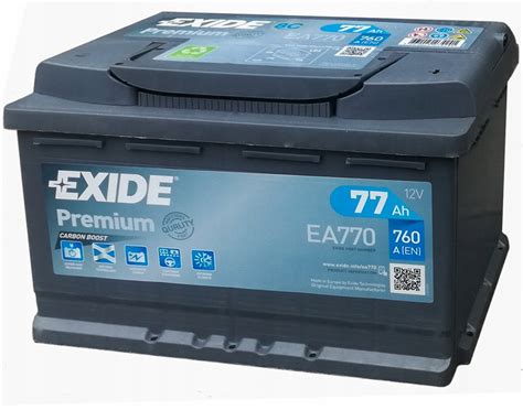 AKUMULATOR EXIDE PREMIUM 77AH 760A EA770 10156607313 Oficjalne