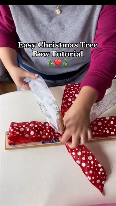 Easy Christmas Tree Bow Tutorial 🎄 How To Make A Bow For A Christmas Tree 🎄 Christmas Bows Diy