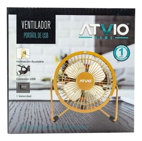 Ventilador Atvio Colores Portatil Usb Ajustable Velocidad Env O Gratis