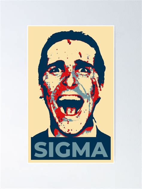 American Psycho Sigma Poster By Deepcale Redbubble