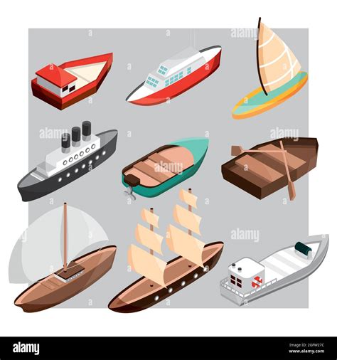 ships and boats of different size Stock Vector Image & Art - Alamy