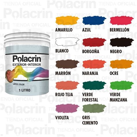 Pintura Latex Interior Exterior Polacrin Colores X Litros