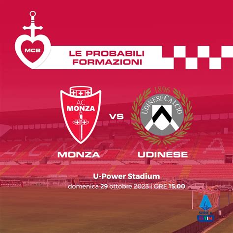 Monza Udinese Probabili Formazioni E Dove Vedere La Partita Monza