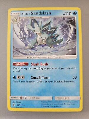 Pokemon TCG Card 2017 Sun Moon Guardians Rising Alolan Sandslash 20 145