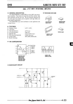 NJM072BL Datasheet PDF Japan Radio Corporation