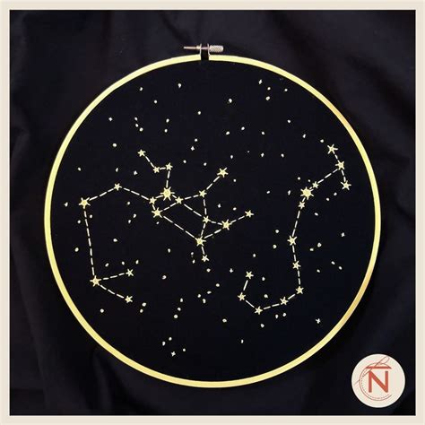 Embroidery Scorpius And Sagittarius Constellation Cute Embroidery