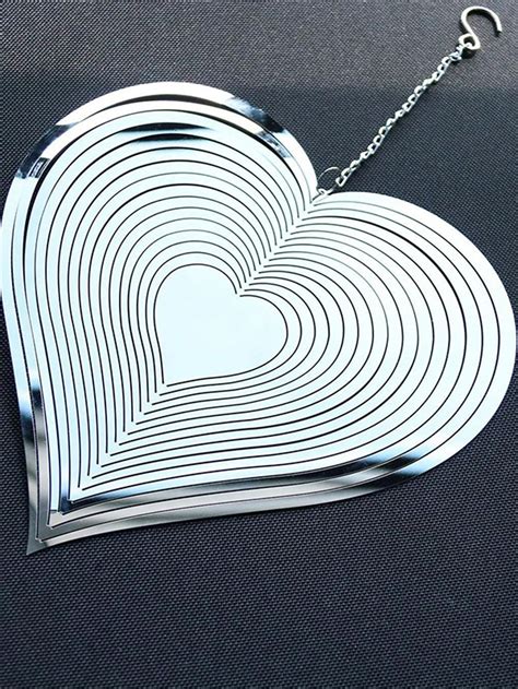 1pc Beating Heart Wind Spinner Stainless Steel ABS Wind Catcher Love