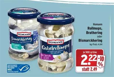 Homann Rollmops Oder Bismarckhering Angebot Bei Combi Markt