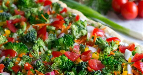 Two Ingredient Crust Veggie Pizza What The Forks For Dinner