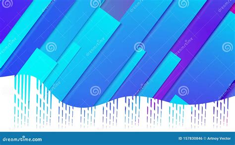 Abstract Blue Background Diagonal Lines And Strips Illustration