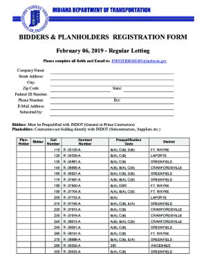 Fillable Online BIDDERS PLANHOLDERS REGISTRATION FORM Fax Email Print