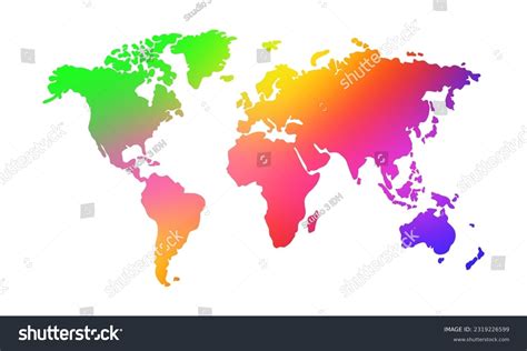 Colorful Hi Detailed Vector World Map Complete Royalty Free Stock