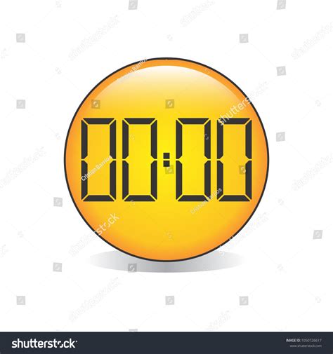 Midnight Digital Clock Emoji Vector Stock Vector (Royalty Free ...