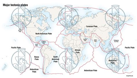 Graphfixlab Global Tectonic Plates Base Map