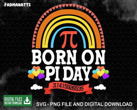 Born On Pi Day Svg Png Back To School Svg Png Math Teachers Funny Pi