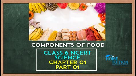 COMPONENTS OF FOOD NCERT CLASS 6 SCIENCE CHAPTER 1 PART 1