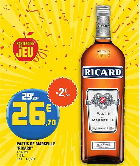 Promo Pastis De Marseille Pricard Chez E Leclerc ICatalogue Fr