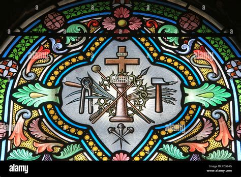 Weapons Of Christ Instruments The Passion Of Christ Stained Glass Window Shrine Of Our Lady