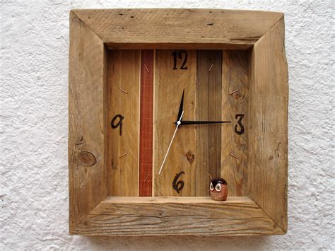 Reloj de madera reloj rústico de pared hecho a mano con Etsy