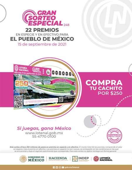 Lotería Nacional Así Será El Cachito Para El Sorteo Del 15 De Septiembre