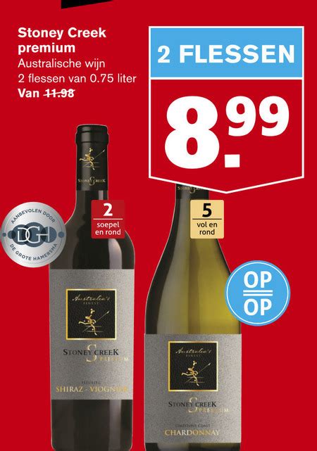 Stoney Creek Rode Wijn Witte Wijn Folder Aanbieding Bij Hoogvliet