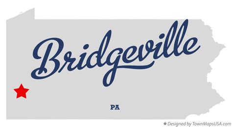 Map of Bridgeville, PA, Pennsylvania