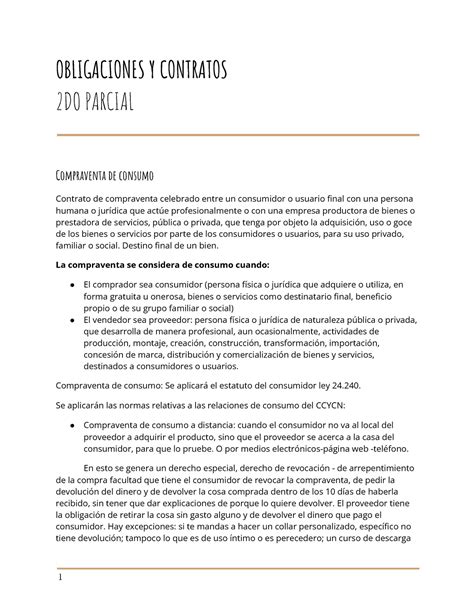 Obligaciones Y Contratos Do Parcial Obligaciones Y Contratos Do