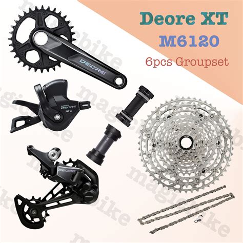 Shimano M6100 Deore XT 12 Speed MTB 6pcs Groupset W FC M6120 Crankset