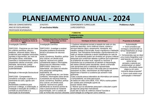 Plan Projeto De Vida 1º Ano Thaisdoc Download Gratuito