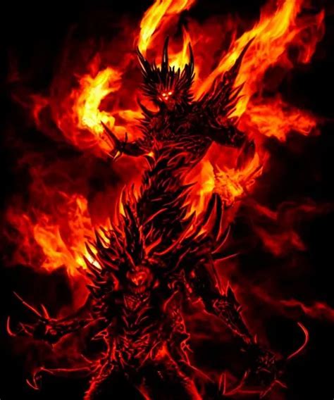 Black And Red Fiery Demon Hell Giant Monster E Openart