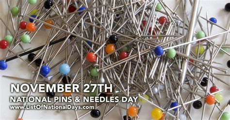 NATIONAL PINS & NEEDLES DAY