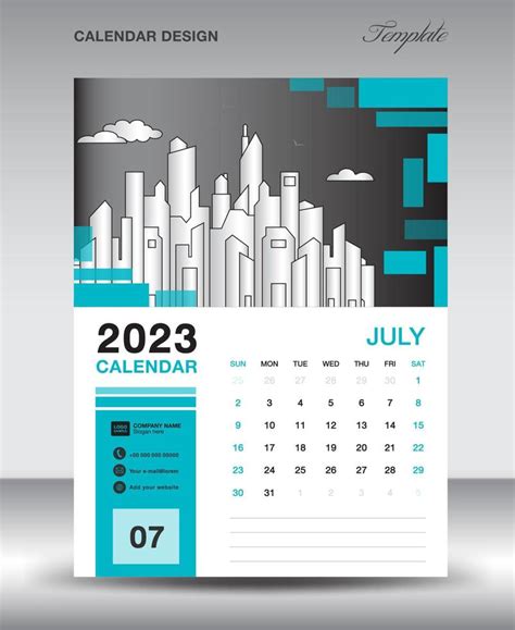 Calendario 2023 Design Modello Giugno 2023 Anno Disposizione