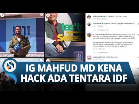 Instagram Cawapres Mahfud Md Diduga Dibajak Unggah Video Tentara Idf