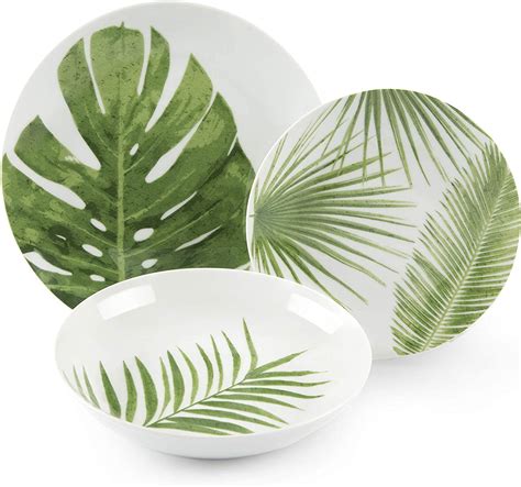 Excelsa Foliage Piece Dinner Set Porcelain Amazon Co Uk Home