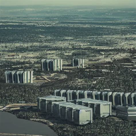 Sci Fi Nuclear Containment Buildings In An Expansive Stable Diffusion