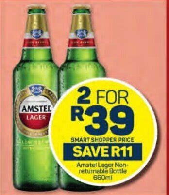 Amstel Lager Non Returnable Bottle 660ml Offer At Pick N Pay