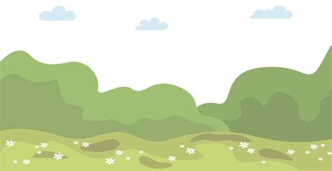 Panoramic Bright Summer Forest Landscape Background Vector 6644440