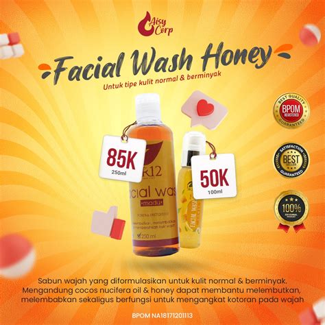 Jual Facial Wash Honey SR12 Sabun Muka Pembersih Wajah FW Face Wash