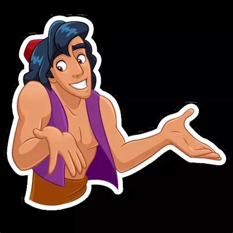 Telegram Sticker ☺️ from «Аладдин» pack | Милые рисунки, Аладдин, Дисней