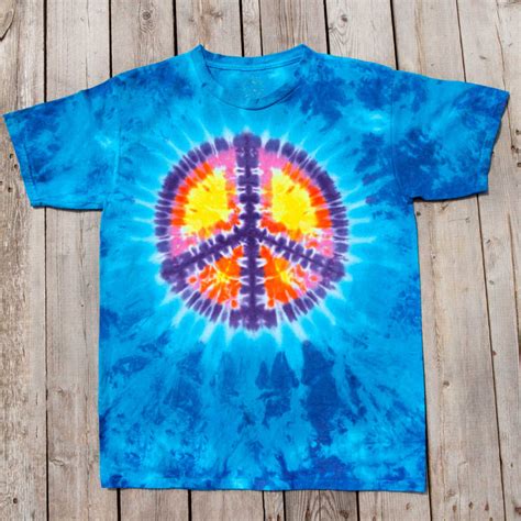 Sunset Peace Tie Dye T Shirt Hippie Shop