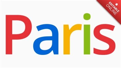 Paris Logotipo Ebay Generador De Efectos De Texto